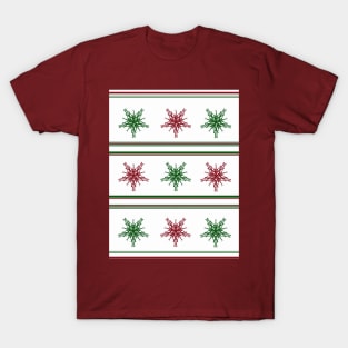 Ugly Christmas Sweater Snowflake Design T-Shirt